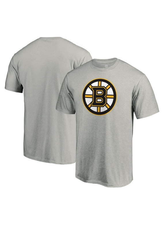 Men's Fanatics Branded  Heather Gray Boston Bruins Primary Logo T-Shirt