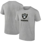 Men's Fanatics Branded  Heather Gray Las Vegas Raiders Team Lockup T-Shirt