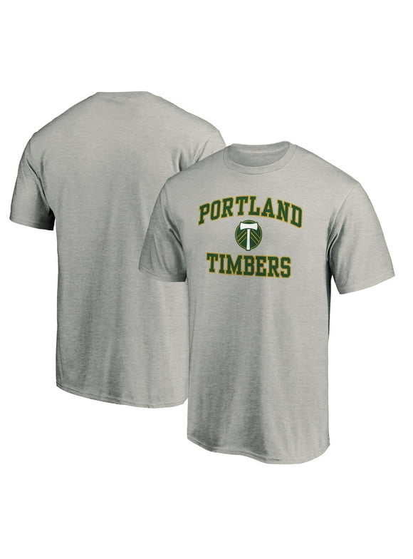 Men's Fanatics Branded Heather Gray Portland Timbers Heart and Soul T-Shirt