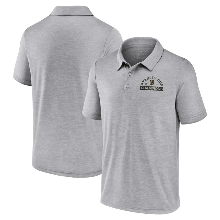 Men's Fanatics Branded Heather Gray Vegas Golden Knights 2023 Stanley Cup  Champions Polo 