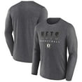 thumbnail image 1 of Men's Fanatics Heathered Charcoal Brooklyn Nets Where Legends Play Iconic Practice Long Sleeve T-Shirt, 1 of 3