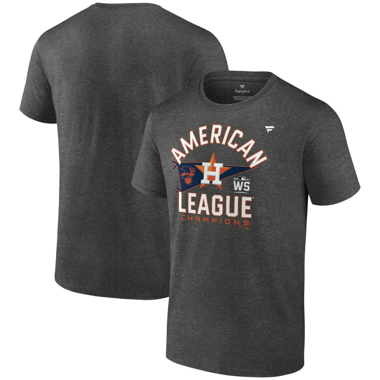 Men's Fanatics Branded Heathered Charcoal Houston Astros 2021 American  League Champions Locker Room T-Shirt 