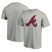 Men's Fanatics Branded Heathered Gray Atlanta Braves Official Team Logo T-Shirt