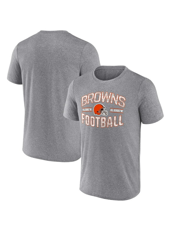 Men's Fanatics Branded Heathered Gray Cleveland Browns Want To Play T-Shirt