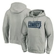 thumbnail image 1 of Men's Heathered Gray Dallas Cowboys Onside Stripe Pullover Hoodie, 1 of 3