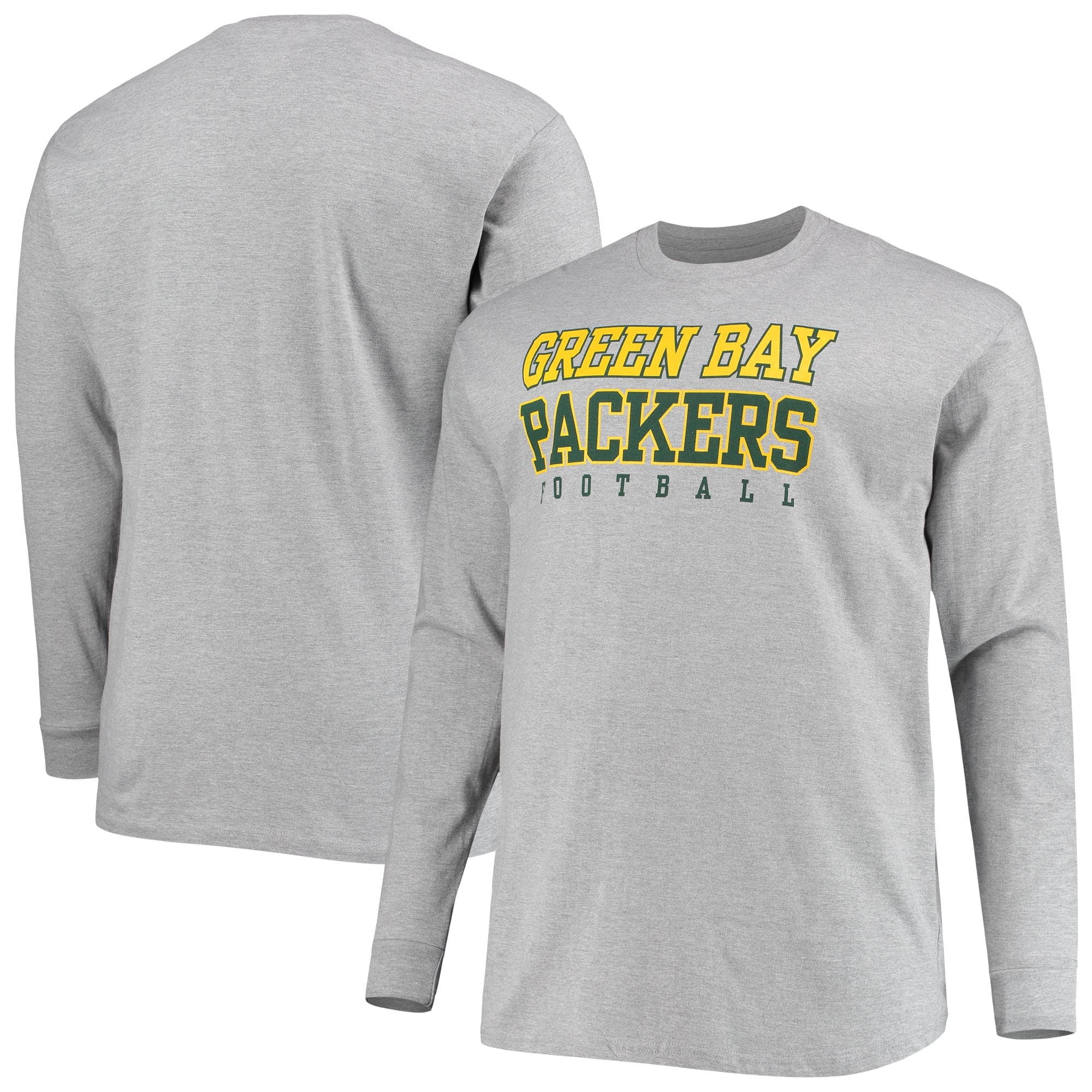 Fanatics Men's Branded Heather Charcoal Green Bay Packers Big and