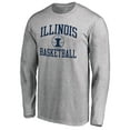 thumbnail image 1 of Men's Heathered Gray Illinois Fighting Illini In Bounds Long Sleeve T-Shirt, 1 of 3