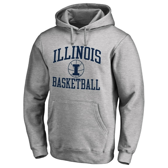 Men's Heathered Gray Illinois Fighting Illini In Bounds Pullover Hoodie