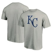 Men's Fanatics Branded Heathered Gray Kansas City Royals Official Team Logo T-Shirt