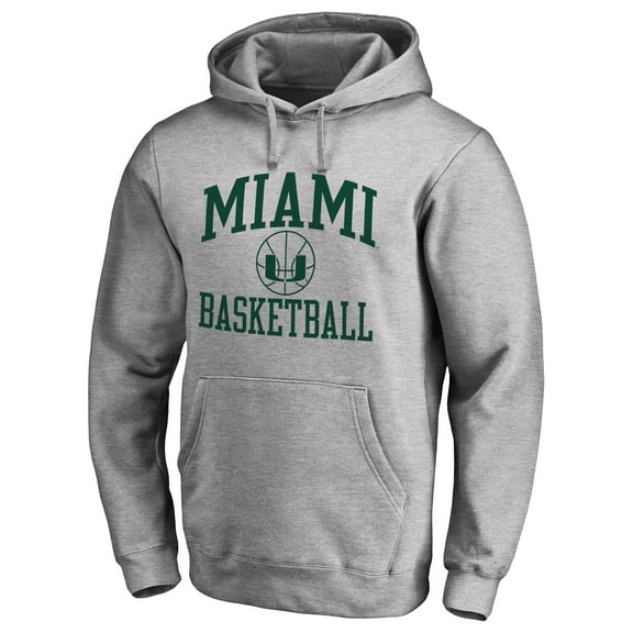 Men's Heathered Gray Miami Hurricanes In Bounds Pullover Hoodie