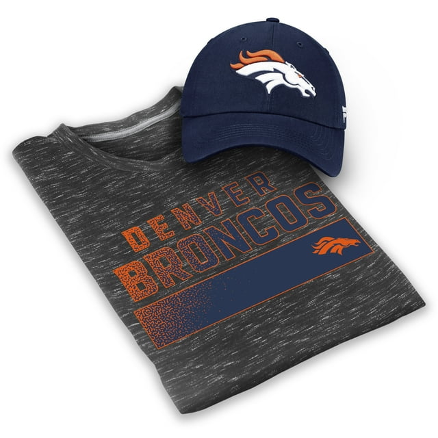 Men's Fanatics Branded Heathered Gray/Navy Denver Broncos TShirt