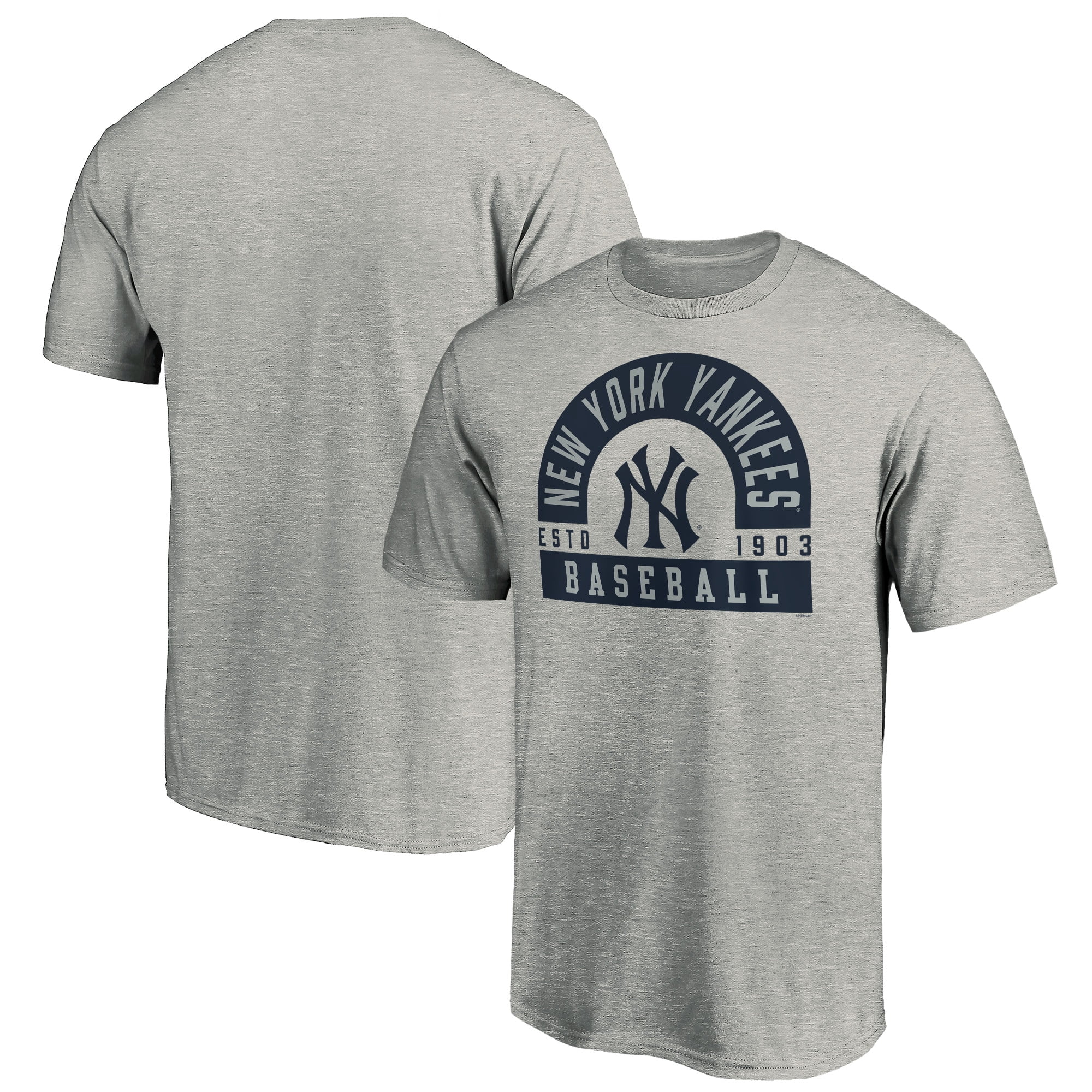 Men's Fanatics Branded Heathered Gray New York Yankees Prime Pass T-Shirt 
