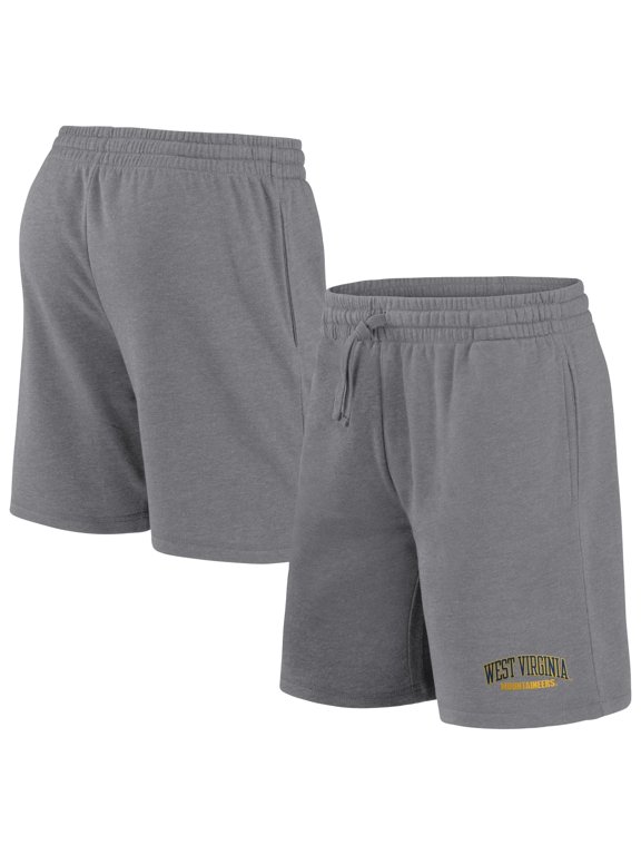 Men's Fanatics Branded Heathered Gray West Virginia Mountaineers Level Playing Field Shorts