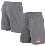 Men's Fanatics Branded Heathered Gray Wisconsin Badgers Level Playing Field Shorts