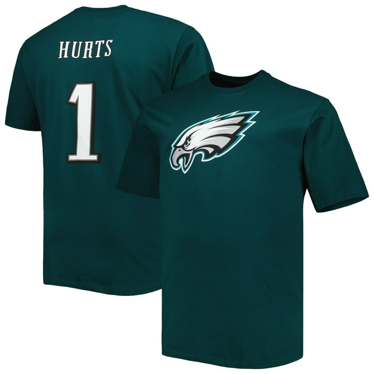 Men s Fanatics Jalen Hurts Midnight Green Philadelphia Eagles Big Tall Player Name Number T Shirt Walmart
