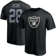 Men's Fanatics Branded Josh Jacobs Black Las Vegas Raiders Player Icon Name & Number T-Shirt