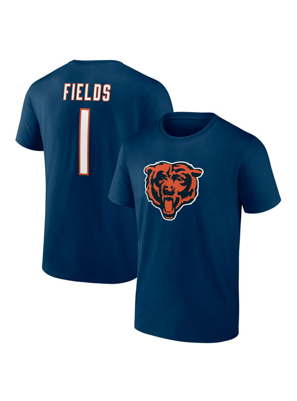 Men's Fanatics Branded Justin Fields Navy Chicago Bears Player Icon T-Shirt