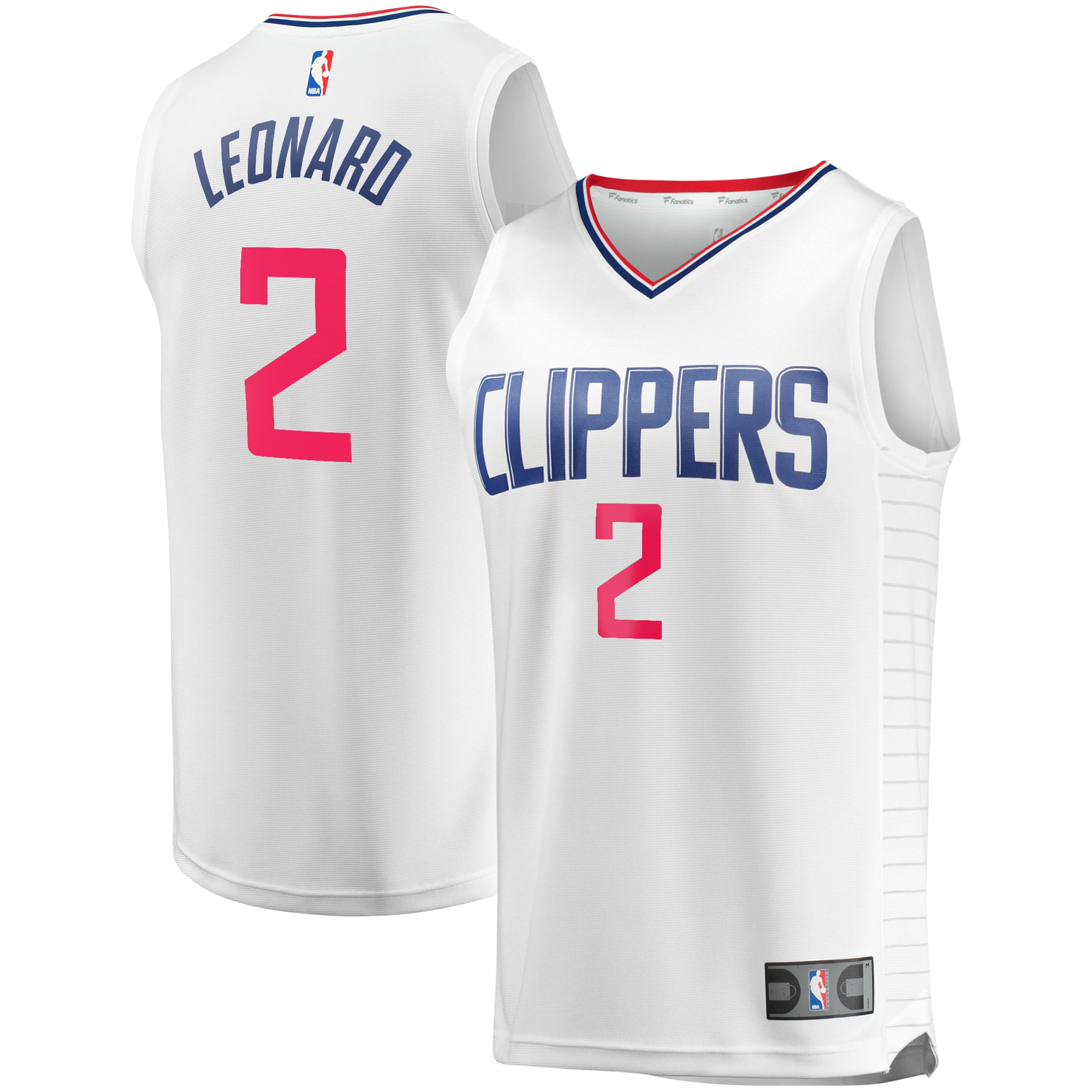 Men's Fanatics Branded Kawhi Leonard White LA Clippers Fast Break Replica  Player Jersey - Association Edition 