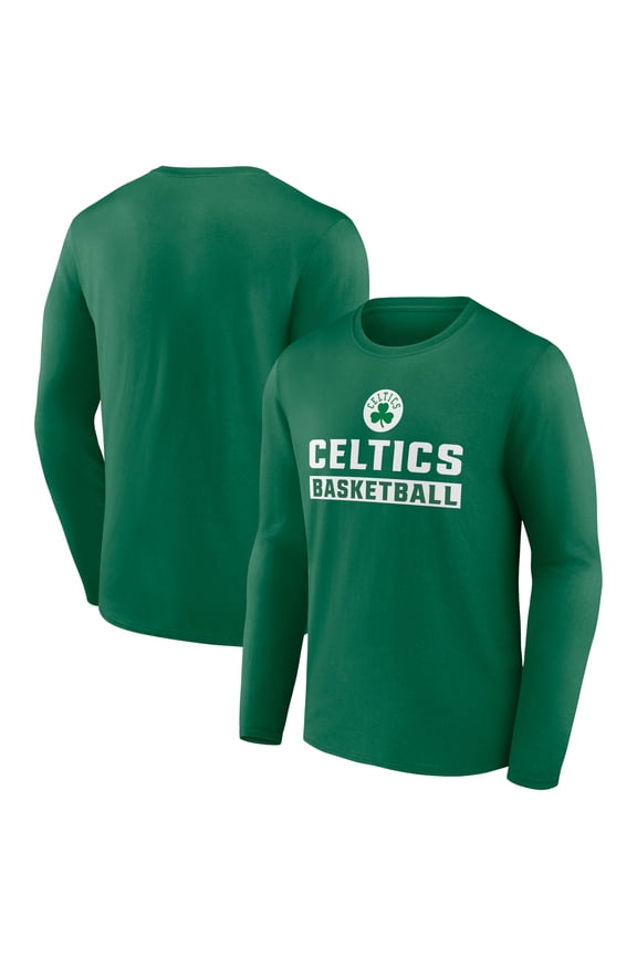 Men's Kelly Green Boston Celtics Let's Go Long Sleeve T-Shirt