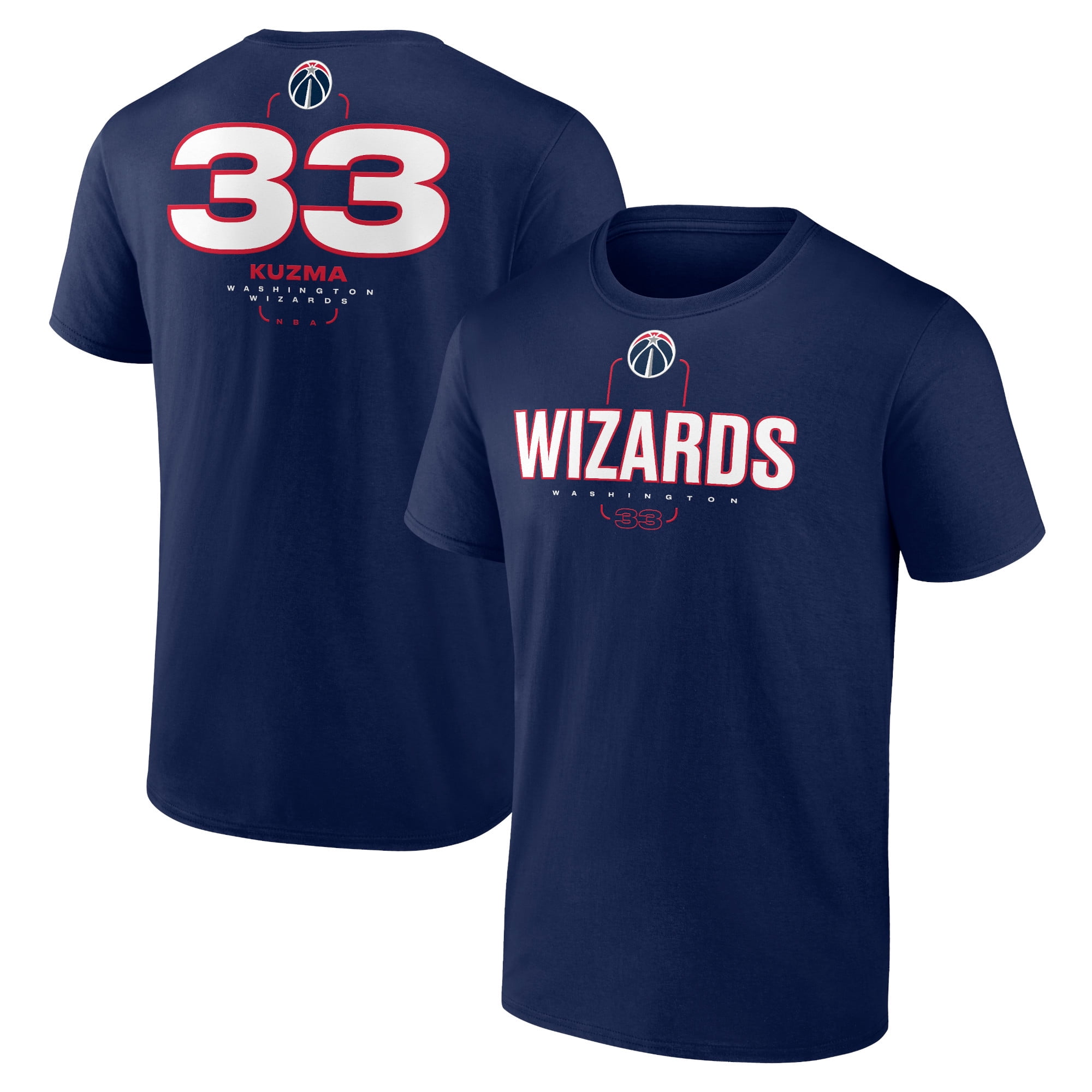 Men's Fanatics Branded Kyle Kuzma Navy Washington Wizards Behind The
