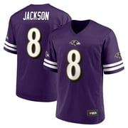 Lamar Jackson Baltimore Ravens Fanatics Authentic Unsigned Purple Jersey Scrambling Photograph