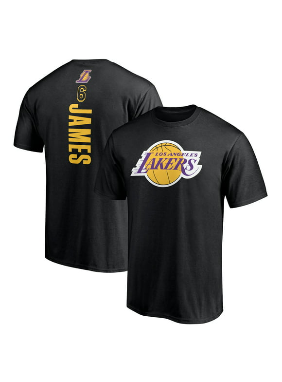 Men's Fanatics Branded LeBron James Black Los Angeles Lakers #6 Playmaker Name & Number T-Shirt