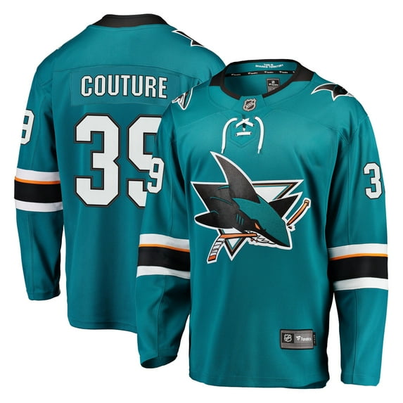 Men's Fanatics Logan Couture Teal San Jose Sharks Breakaway Jersey