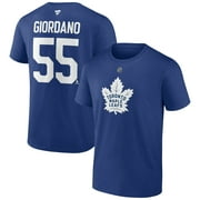Men's Fanatics Mark Giordano Blue Toronto Maple Leafs Authentic Stack Name & Number T-Shirt