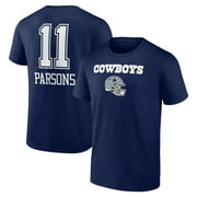 Men's Fanatics Branded Micah Parsons Dallas Cowboys Navy Team Wordmark Name & Number T-Shirt