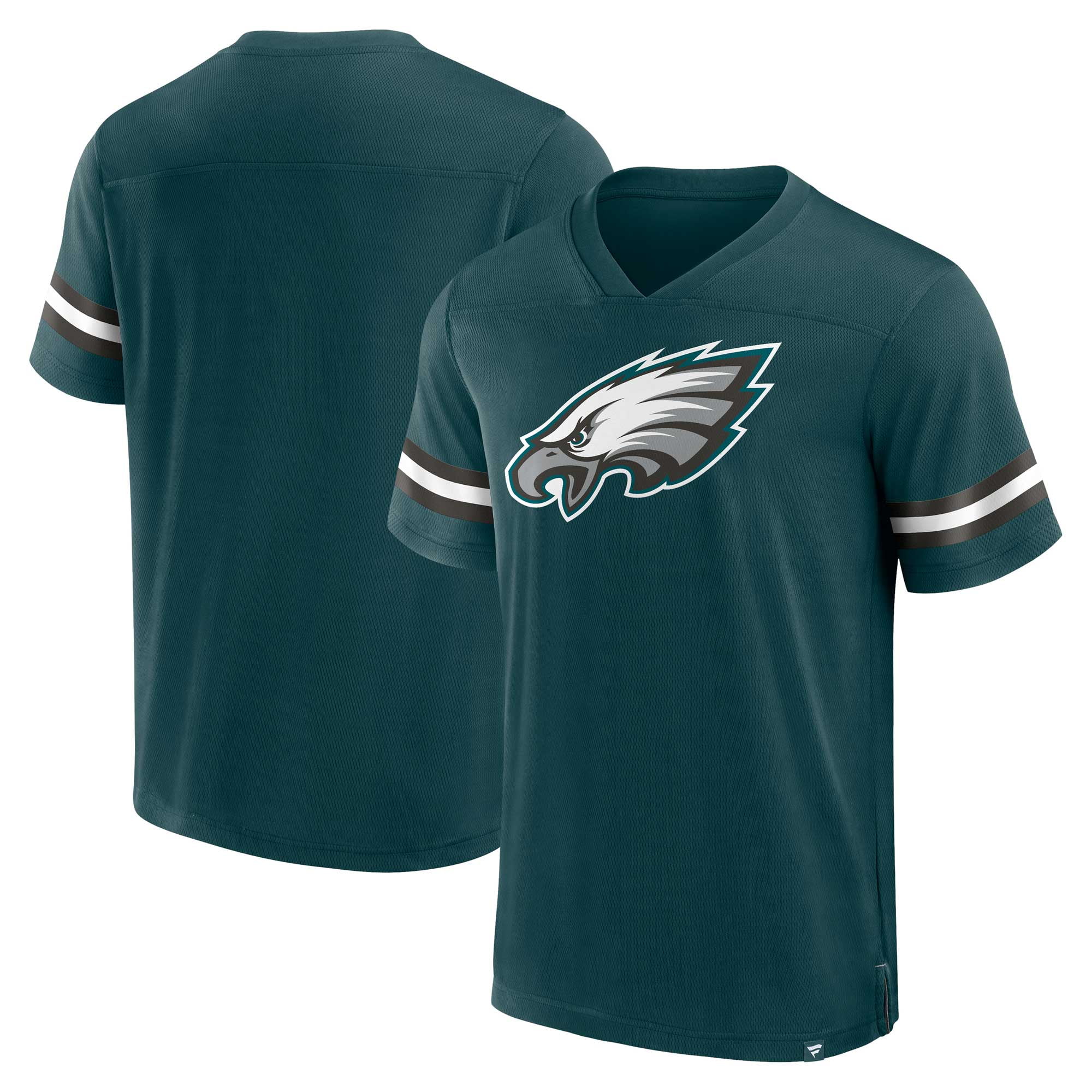 Men's Fanatics Midnight Green Philadelphia Eagles Jersey Tackle VNeck TShirt