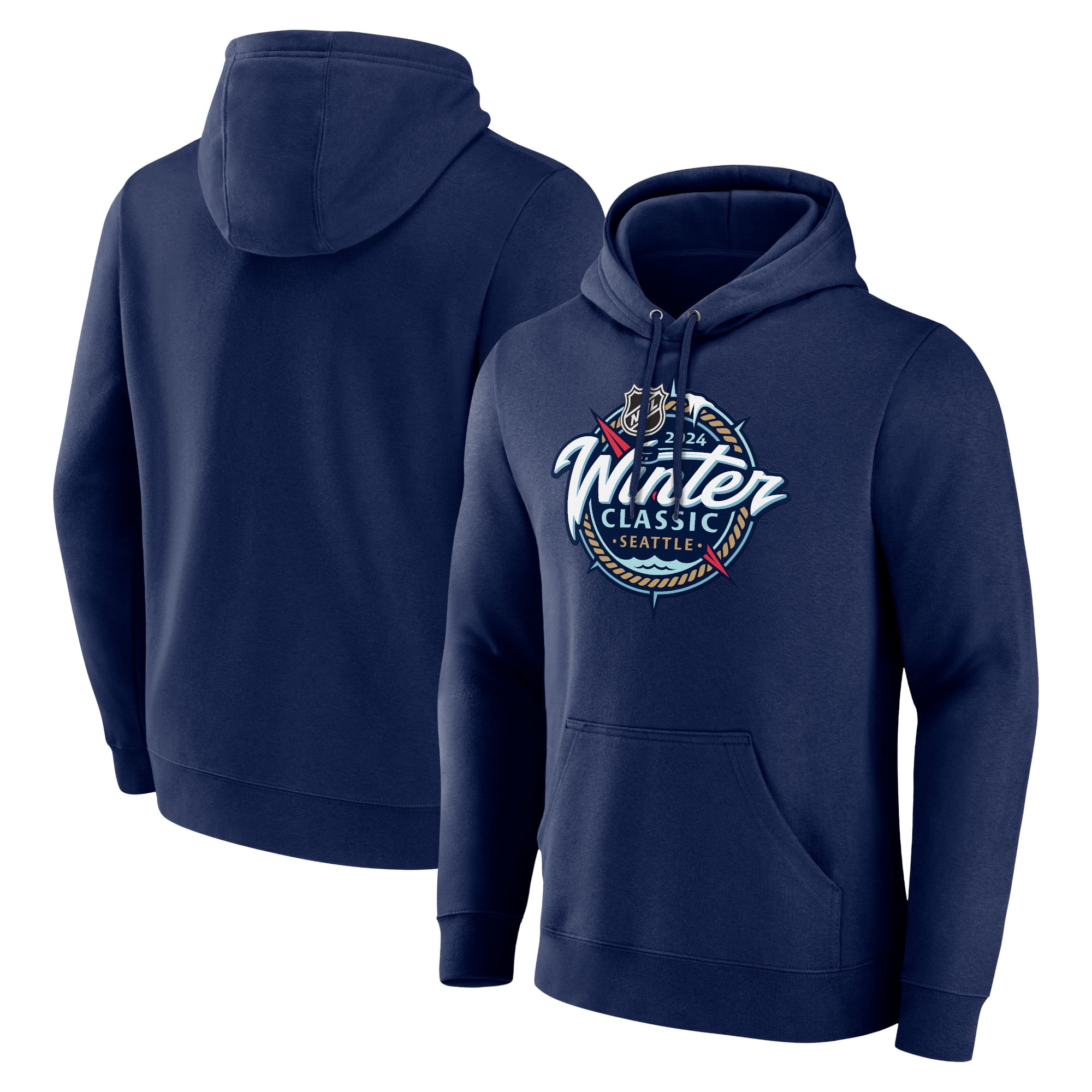Men's Fanatics Branded Navy 2024 NHL Winter Classic Logo Pullover ...