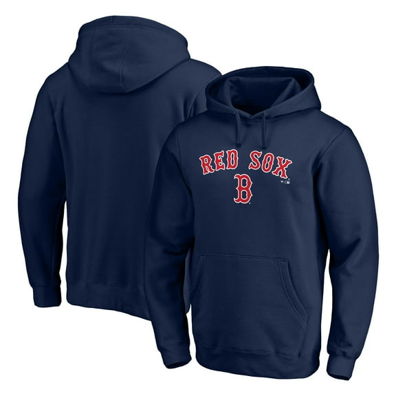 Men's Navy Boston Red Sox Team Lock Up Wordmark Pullover Hoodie