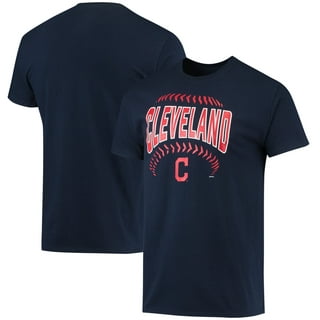 Cleveland Indians MLB Baseball Majestic Blue Adult Large Majestic T-Shirt