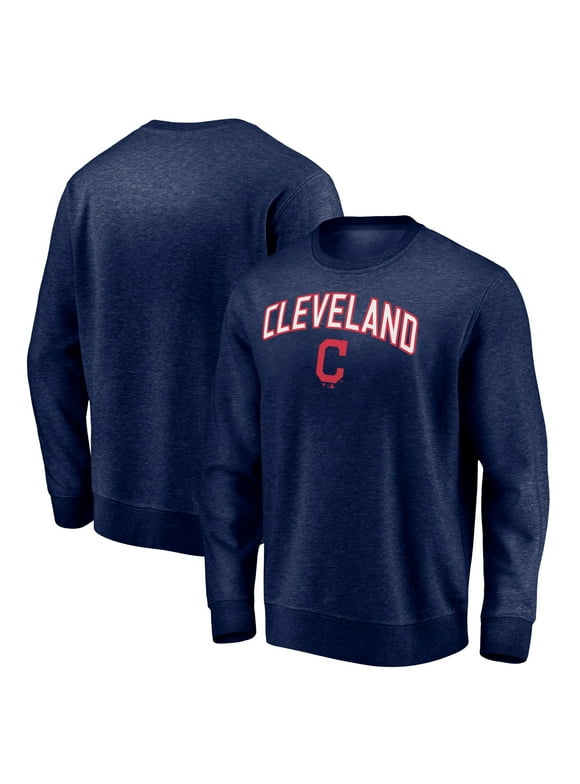 Men's Fanatics Branded Navy Cleveland Indians Gametime Arch Pullover Sweatshirt