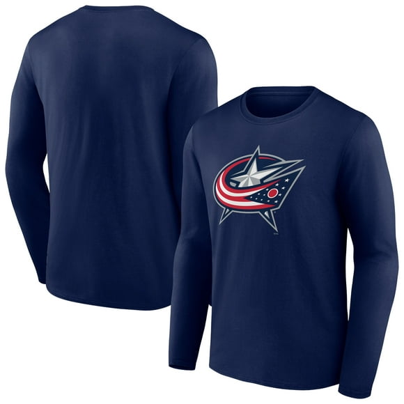 Men's Fanatics Branded Navy Columbus Blue Jackets Primary Logo Team Long Sleeve T-Shirt