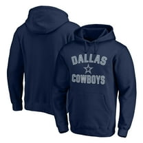 Men's Navy Dallas Cowboys Victory Arch Team Fitted Pullover Hoodie