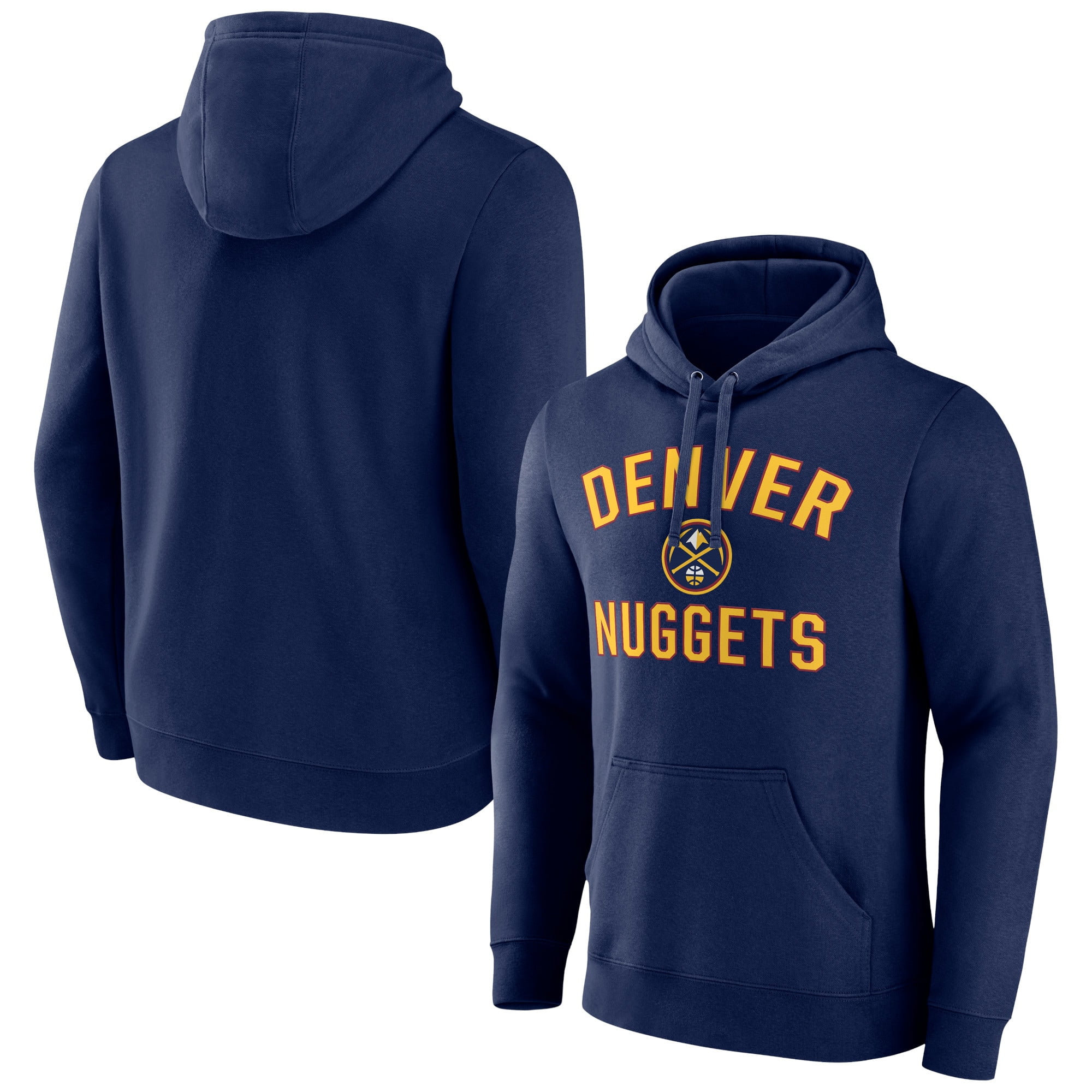 Men s Navy Denver Nuggets Victory Arch Pullover Hoodie Walmart
