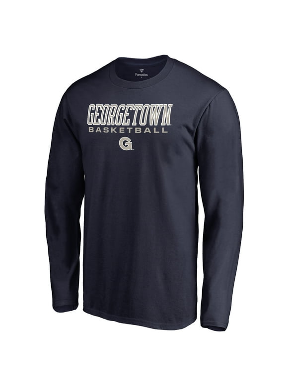 Men's Fanatics Branded Navy Georgetown Hoyas True Sport Basketball Long Sleeve T-Shirt