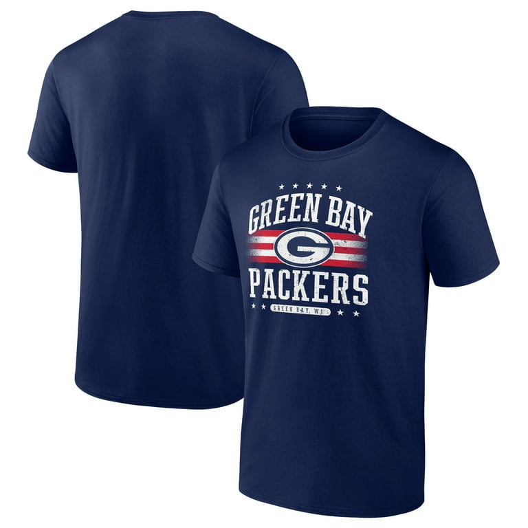 Men s Navy Green Bay Packers Americana Team T Shirt Walmart