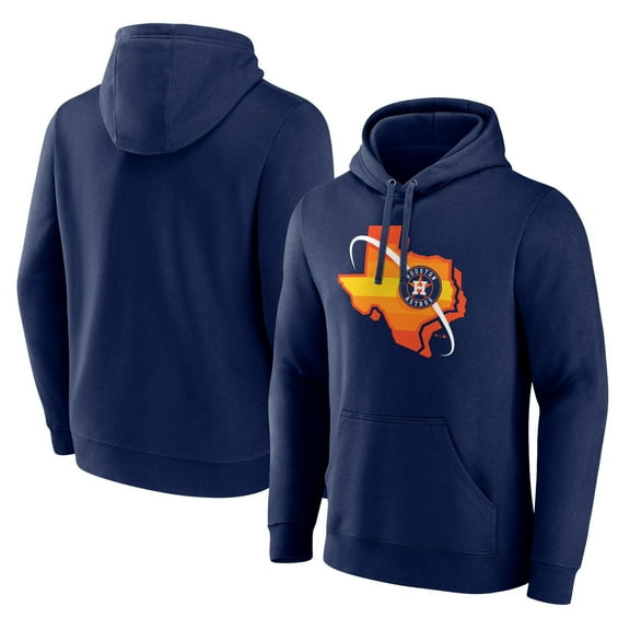Men's Navy Houston Astros Paint the Black Pullover Hoodie