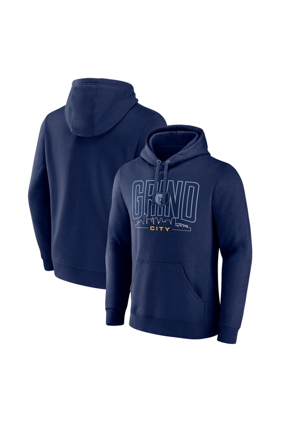 Men's Navy Memphis Grizzlies Huddle Pullover Hoodie