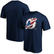 Men's Fanatics Branded Navy New Jersey Devils Banner Wave Logo T-Shirt