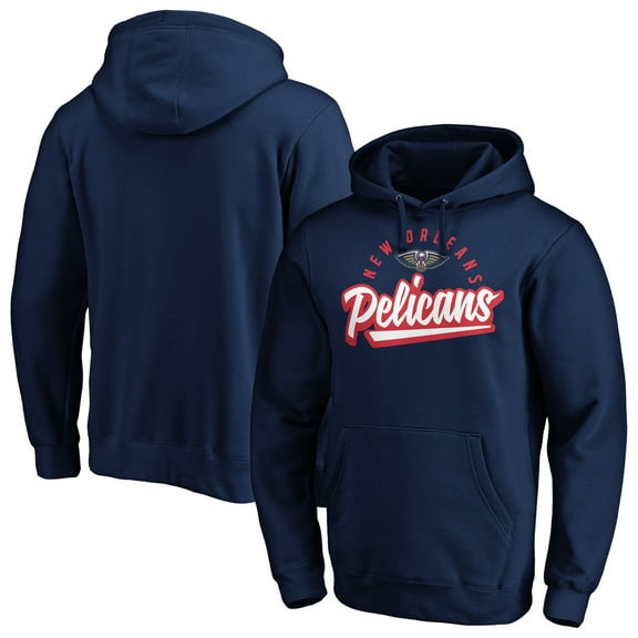 Men's Fanatics Branded Navy New Orleans Pelicans Super Sweep Pullover Hoodie