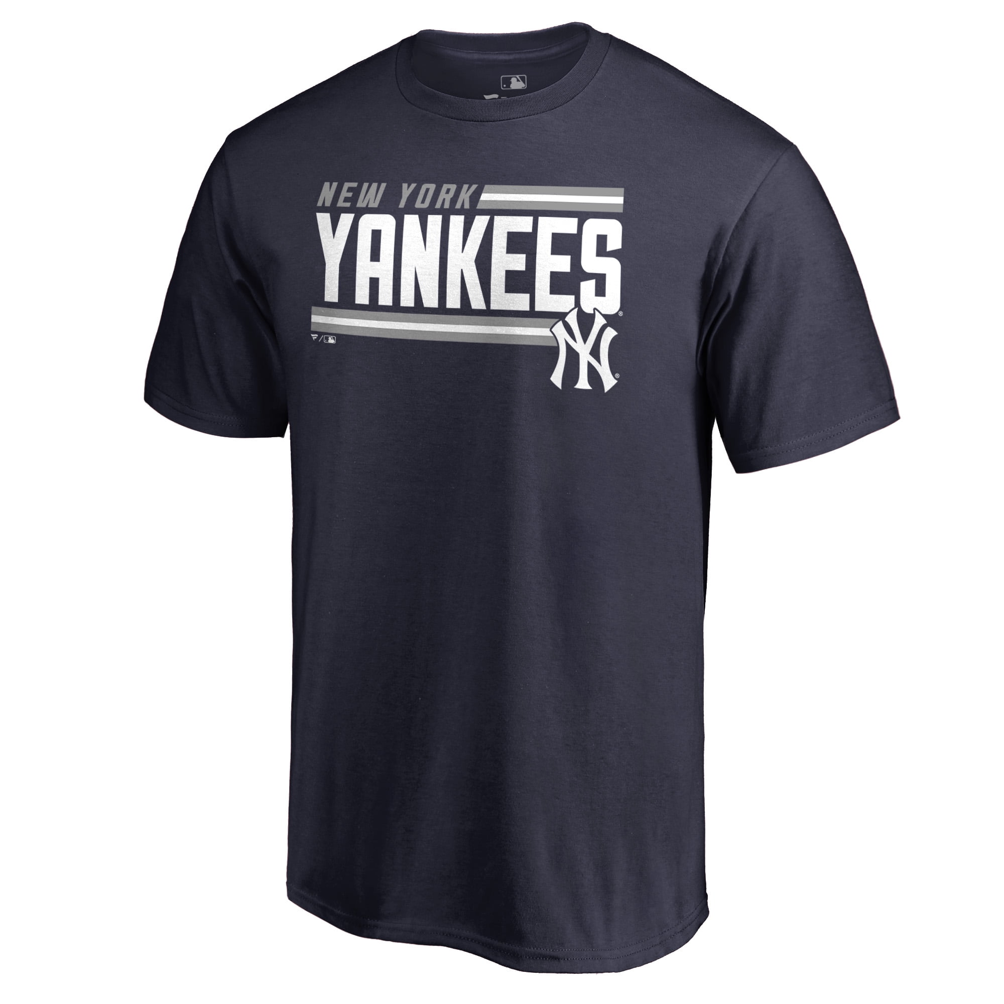 Men s Navy New York Yankees Onside Stripe T Shirt