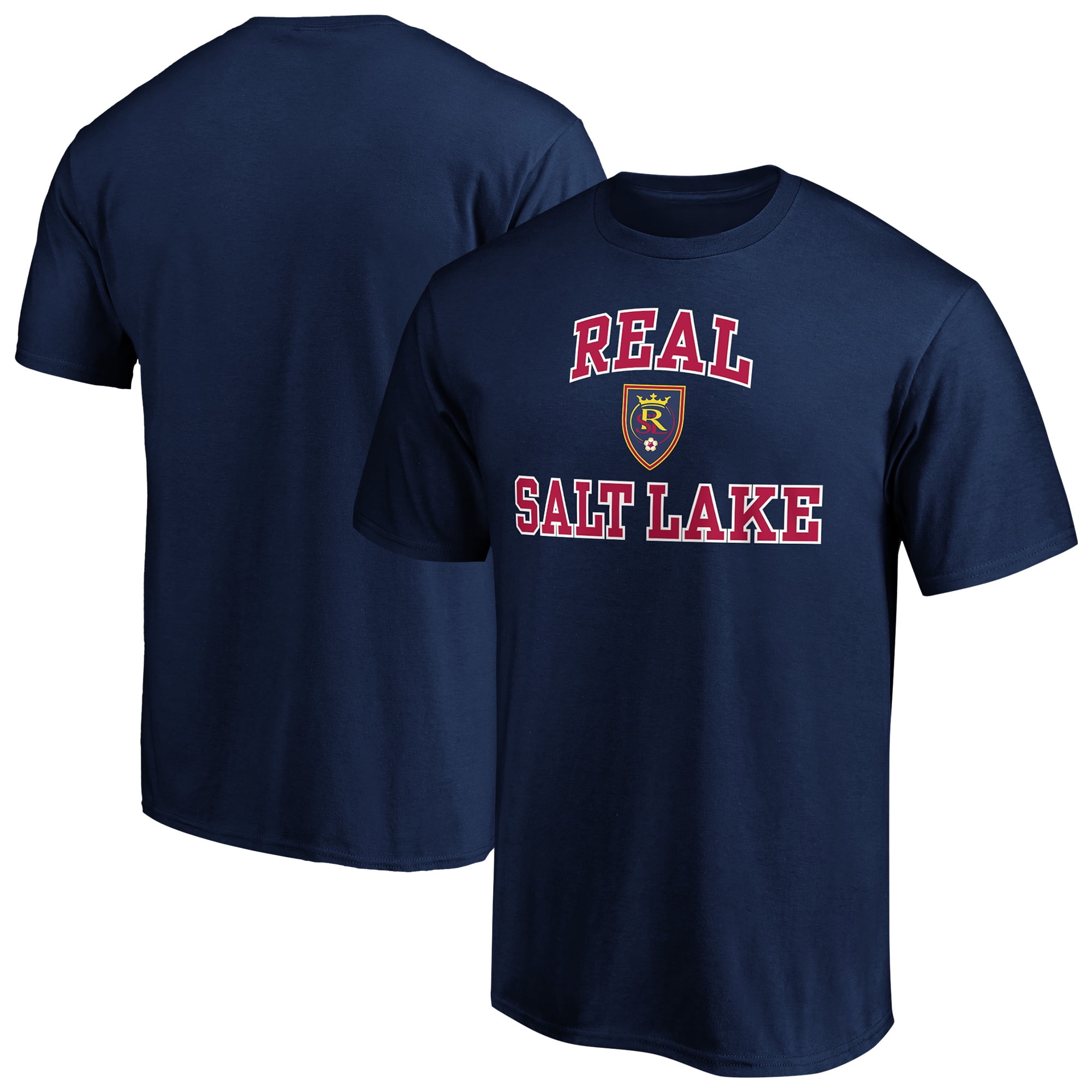Men s Navy Real Salt Lake Heart and Soul T Shirt Walmart