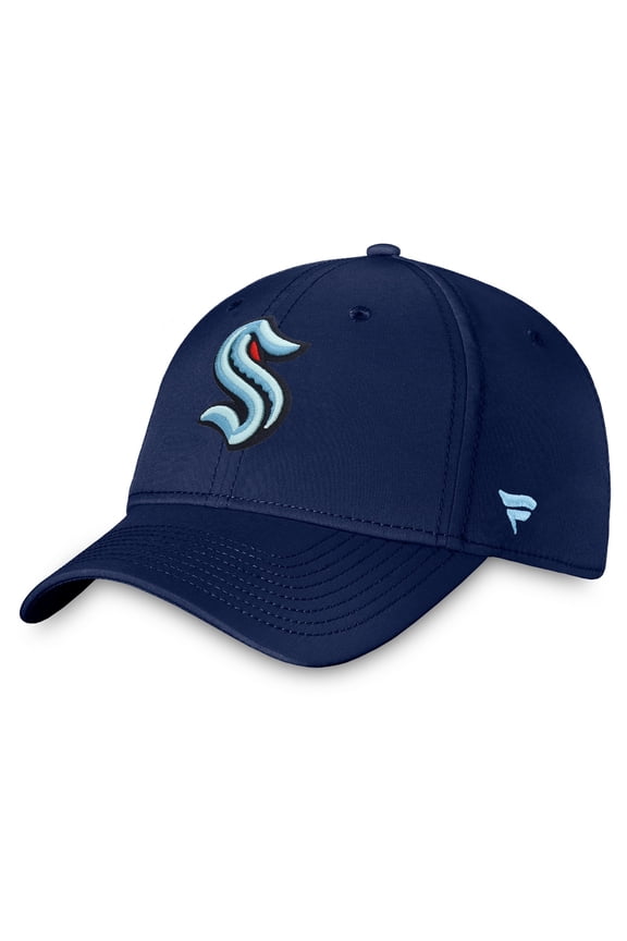 Men's Fanatics Navy Seattle Kraken Core Primary Logo Flex Hat