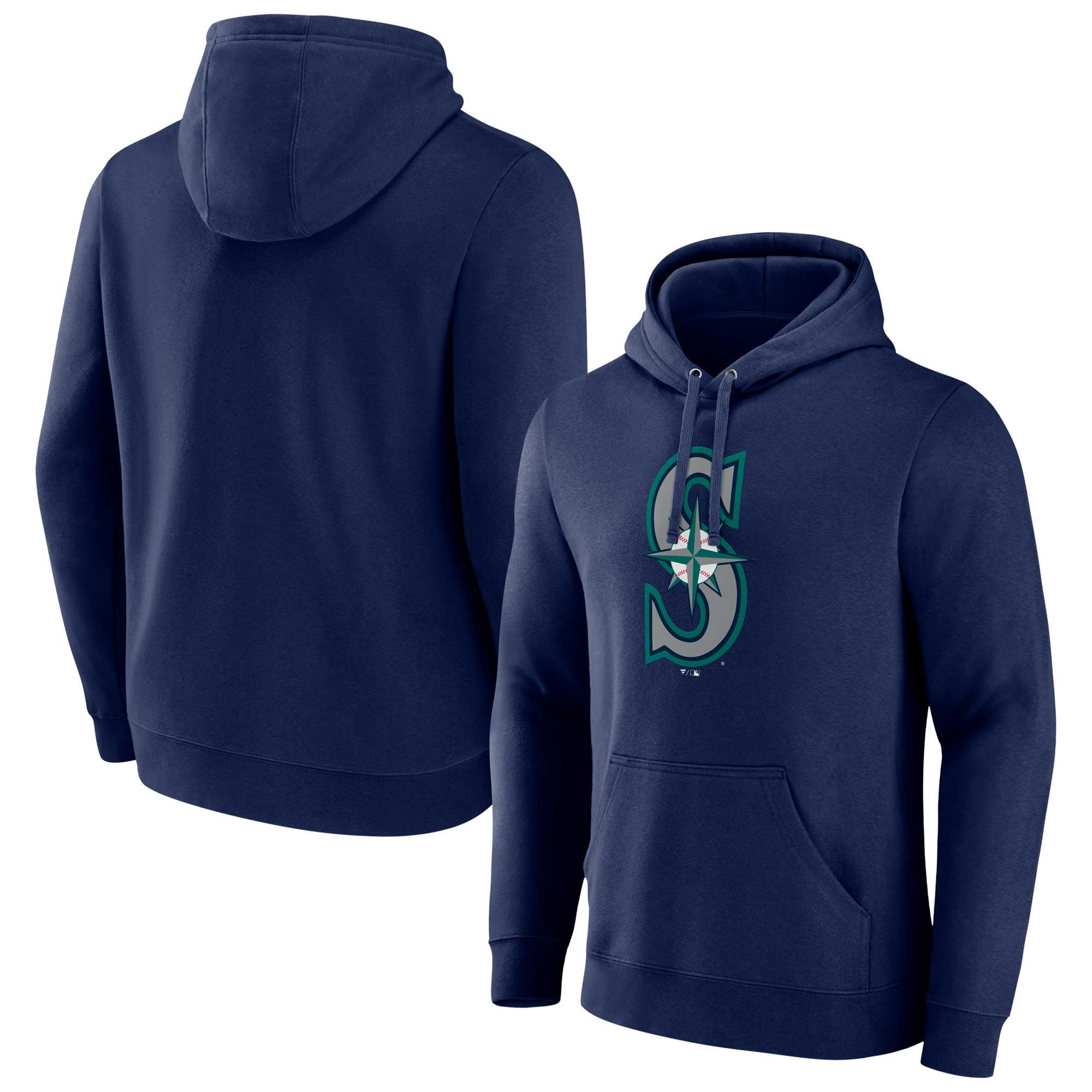 Men's Fanatics Branded Navy Seattle Mariners Official Logo Pullover