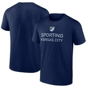 Men's Fanatics Branded Navy Sporting Kansas City Shielded Logo T-Shirt