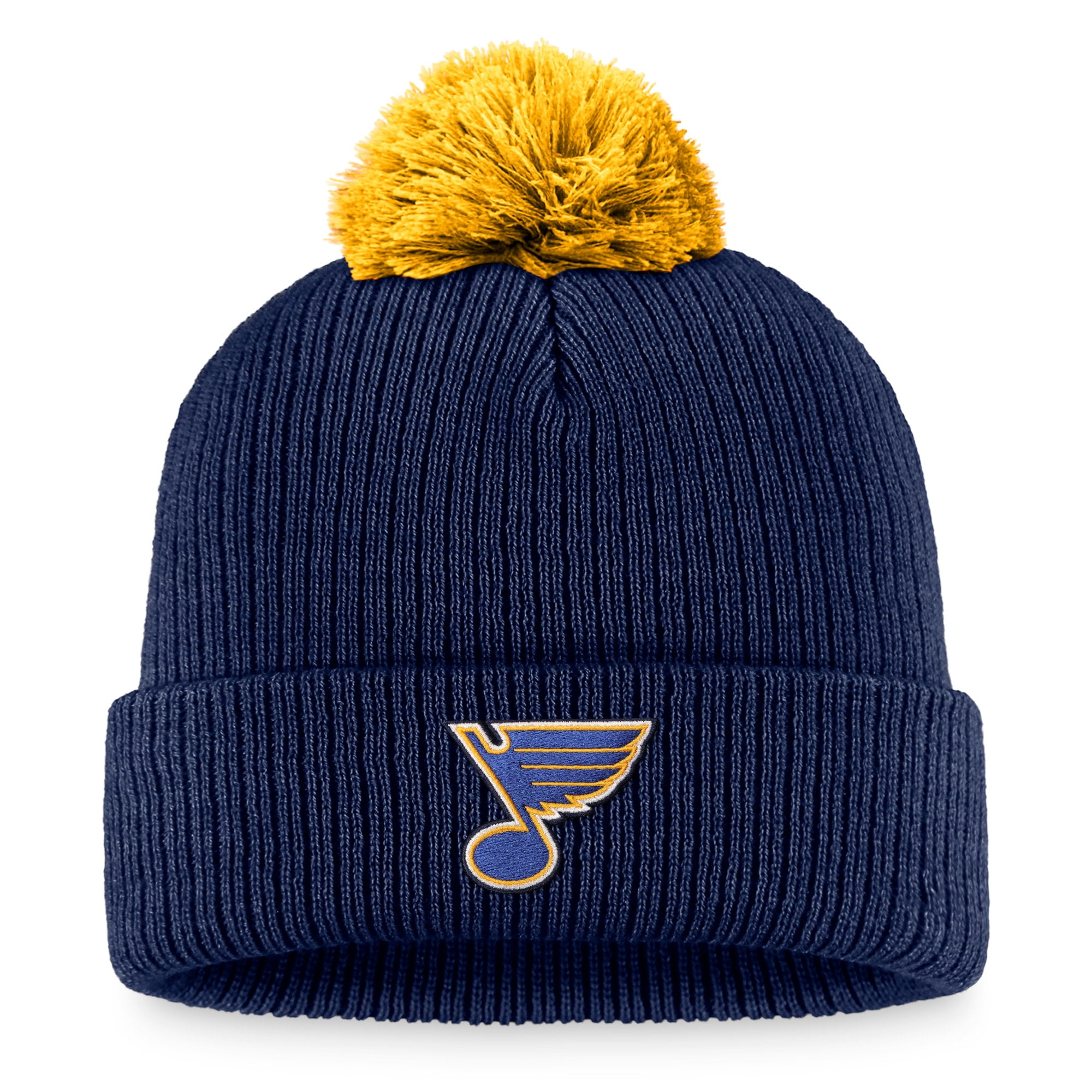 Men's Fanatics Branded Navy St. Louis Blues Team Cuffed Knit Hat with Pom -  OSFA 