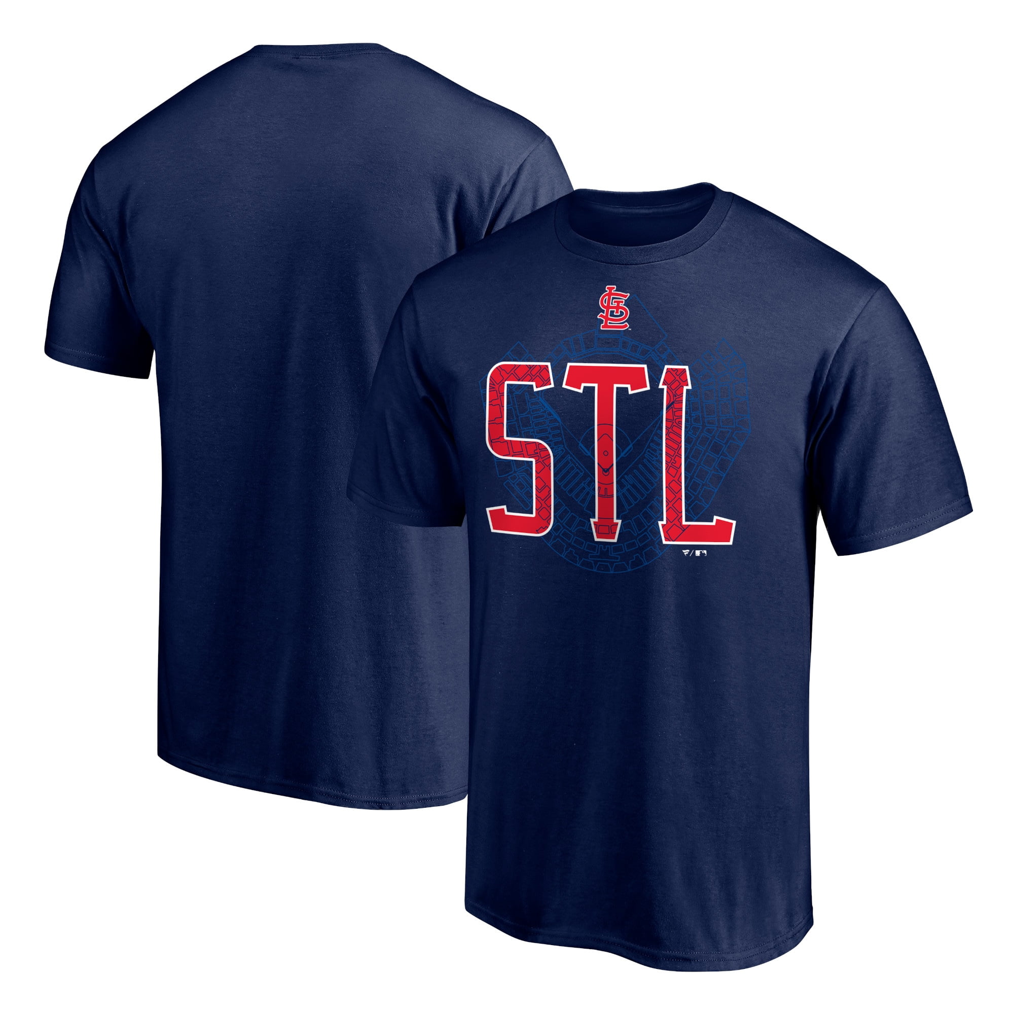 Men's Navy St. Louis Cardinals Paint the Black TShirt